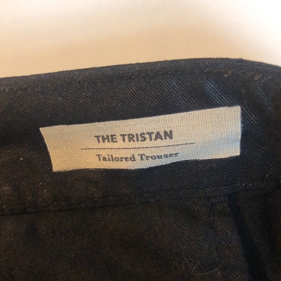 Adriano Goldschmied Tristan Super Black Leatherette Tailored Trousers - Picture 9 of 10